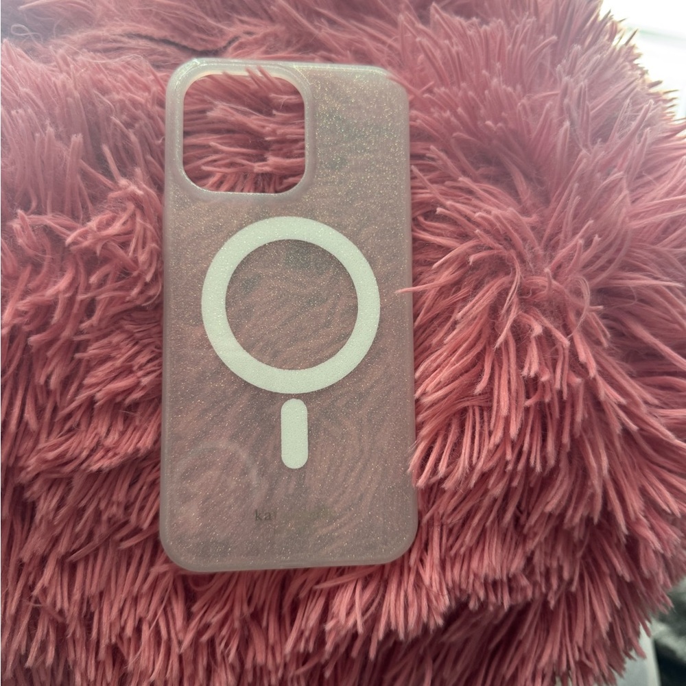 kate spade Pink Glitter MagSafe Phone Case 15 Pro Max